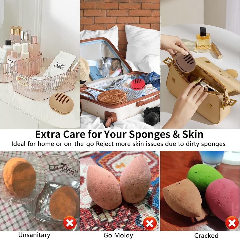 Beauty Egg Storage Bag Is Convenient To Carry for Travel Beauty Stand with Double-sided Striped