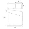 Cotton bedding 160x200 Marsela Premium satin - gray satin
