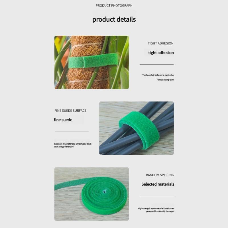 Household Adjustable Plant Ties 2cm Width Auto Gripping Straps Suitable For Tree Branch & Cable Management Staking Vine
