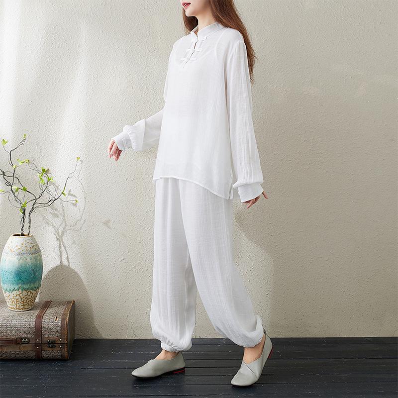 

Women s Tai Chi 3-Piece Long Sleeve Set - New Autumn High-End Practice Wear XL белый