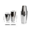 New Boston Stainless Steel Cocktail Shaker, 600/750ml, Bar Tool Cup