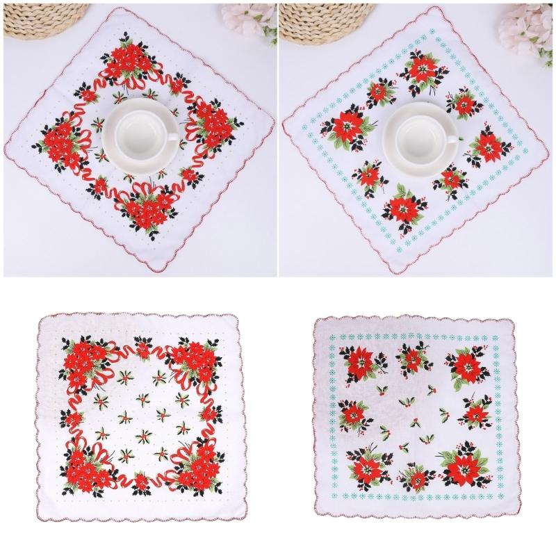Soft Printed Cotton Handkerchief For Women and Girls Quick Drying Multipurpose Accessory Floral Handkerchiefs