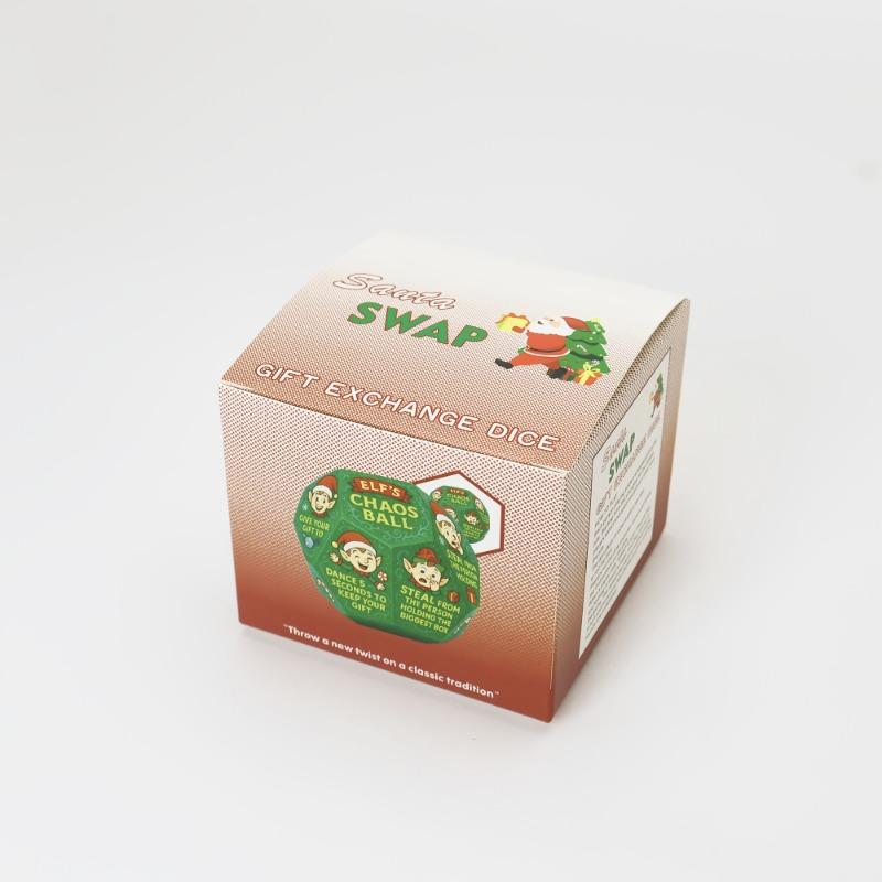 1PC 2026 New Christmas Gift Exchange Dice - 12-sided (D12) party game with elves and snowflake designs