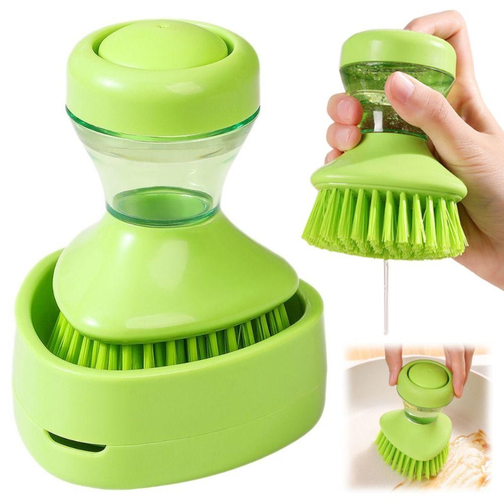 Creative Kitchen Dish Brush Press Cleaner Cookware Cleaner Brush  Sink Cleaning