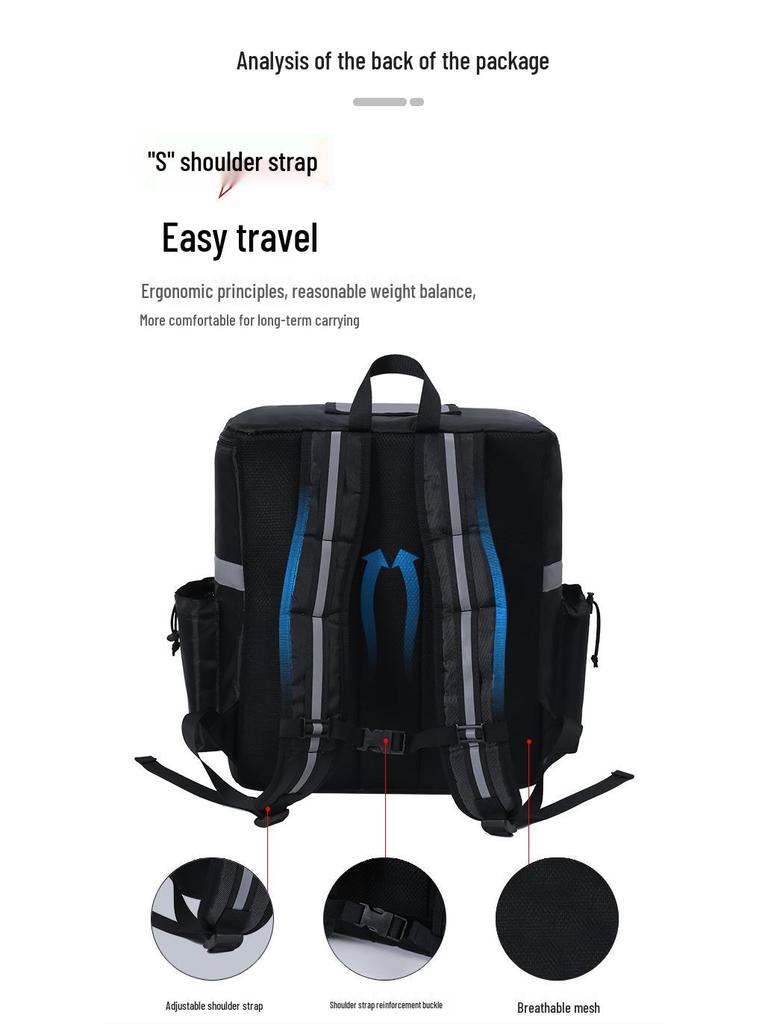 Double Shoulder Insulated Pizza Delivery Bag