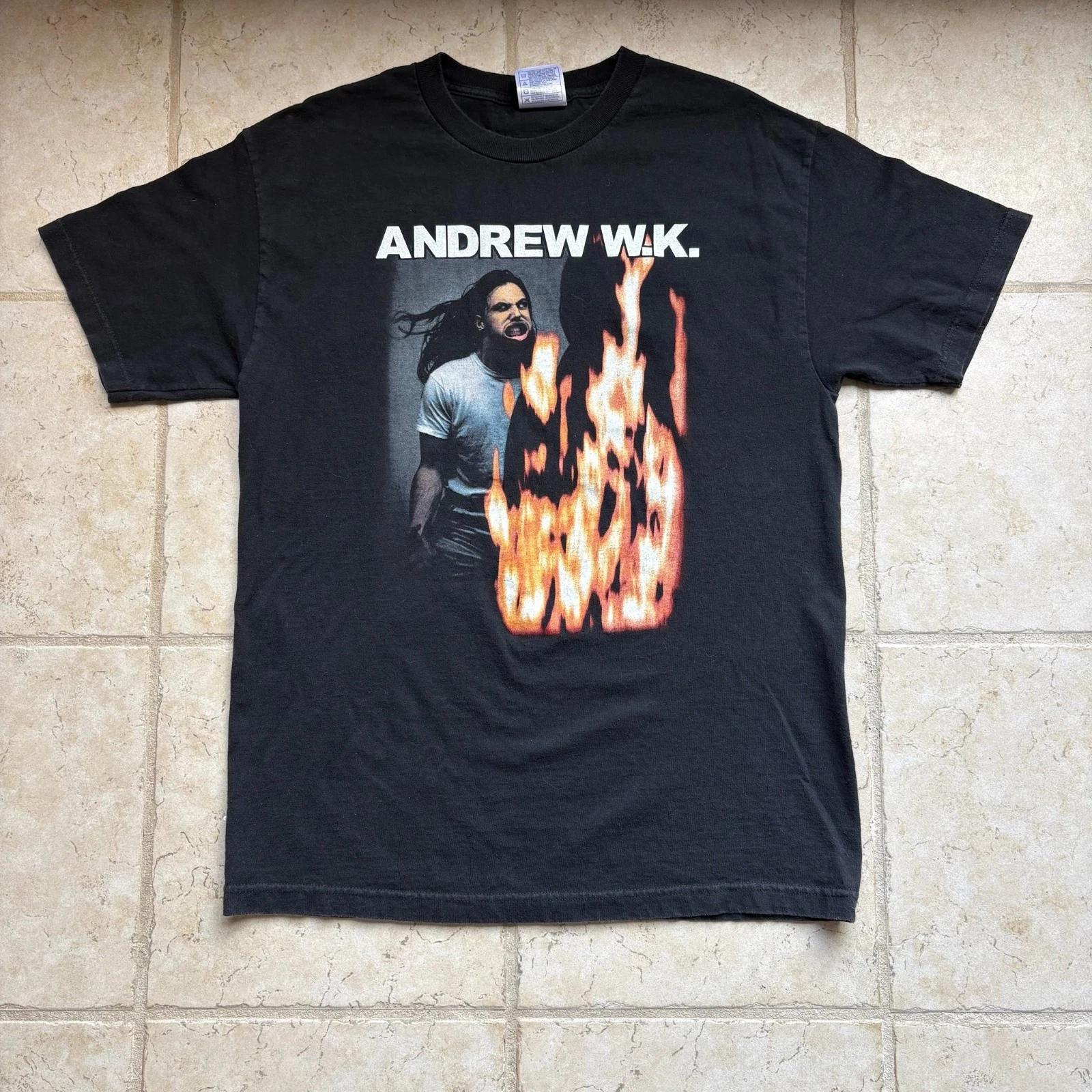 Y2K / Vintage ANDREW WK Party Hard Cinderblock T-shirt Anthem Rock Size XL M