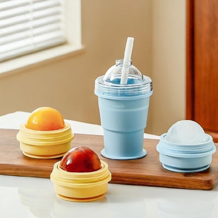 Folding Silicone Travel Cup Ice Molds Perfect for Outdoor Activity Heat Resistant and Space Saving Folding Water Bottle