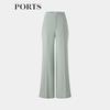 PORTS Women's Retro Grey-Green Wide-Leg Pants