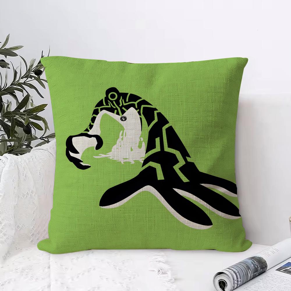 Cartoon Cute BBen Cushion Cover Eco Linen Pillow Case DoubleSided Print Breathable Durable Zipper Home Decor Gift