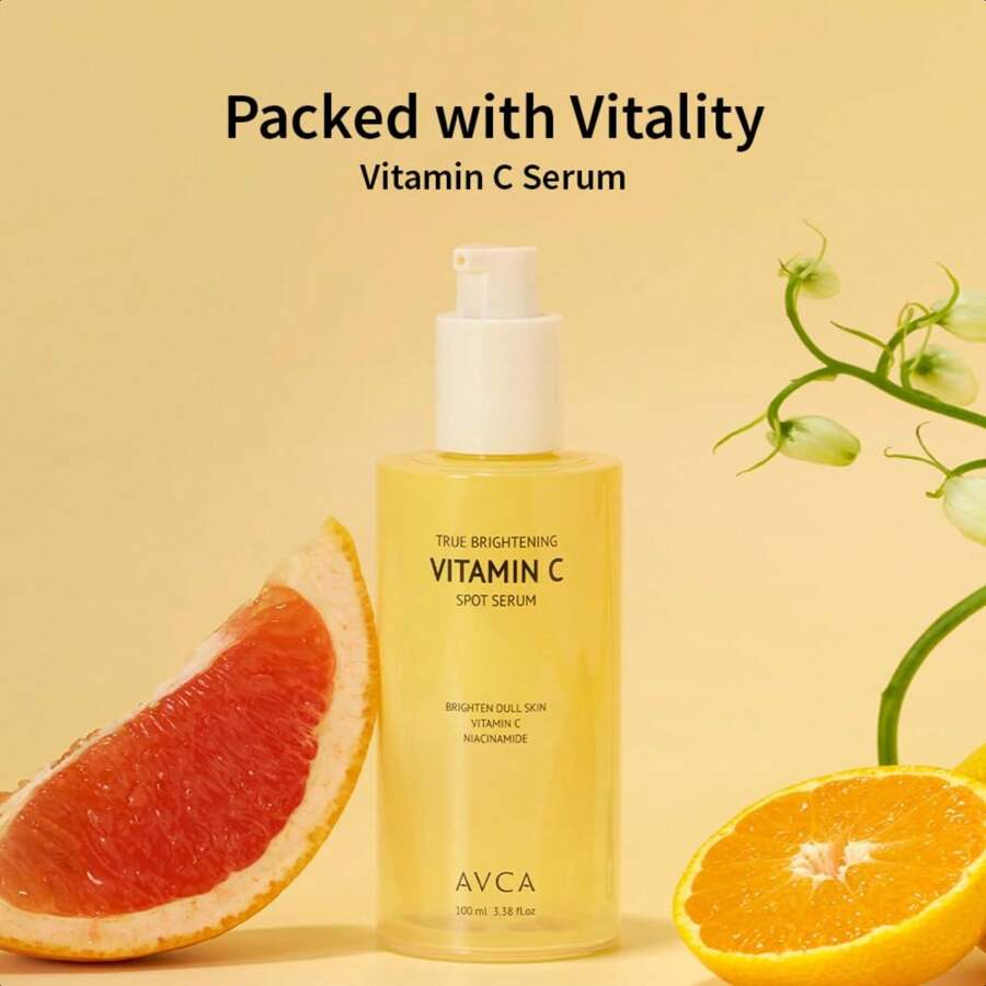 AVCA True Brightening Vitamin C Serum 100ml - Für Entferner von dunklen Flecken Gesichtsserum mit Vitamin C, Niacinamid, Koreanische Hautpflege