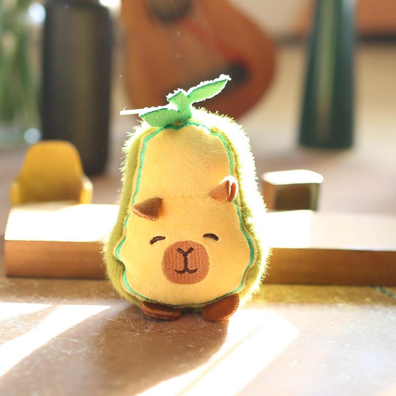Pineapple Capybara Avocado Plush Doll Cute Pendant For Bag Decoration Gift And