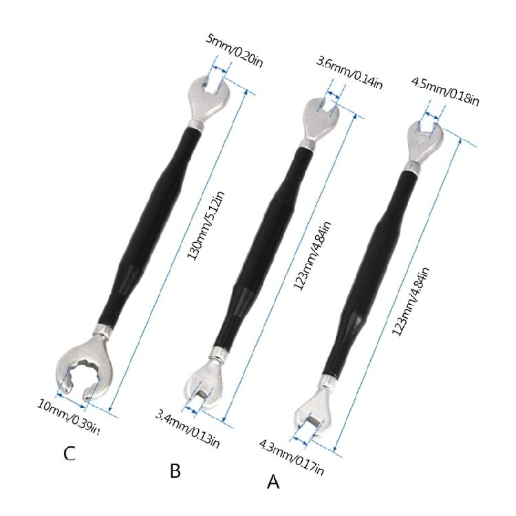 Portable Bicycles Spoke Wrench Adjustment Correction Installation Spoke Tool