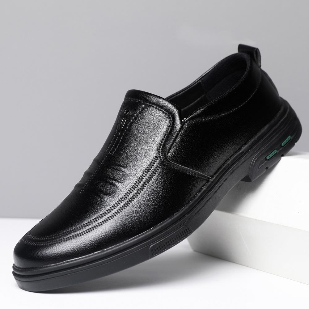 Autumn New Leather Shoes Soft Sole Soft Surface High-end Pu Leather Shoes Breathable Leather Shoes Men's