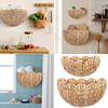 Natural Beige Hanging Basket Set for Small Item Storage, Handmade Wall Basket Pair with Wide Upper Access for Entryway and Bedroom Use