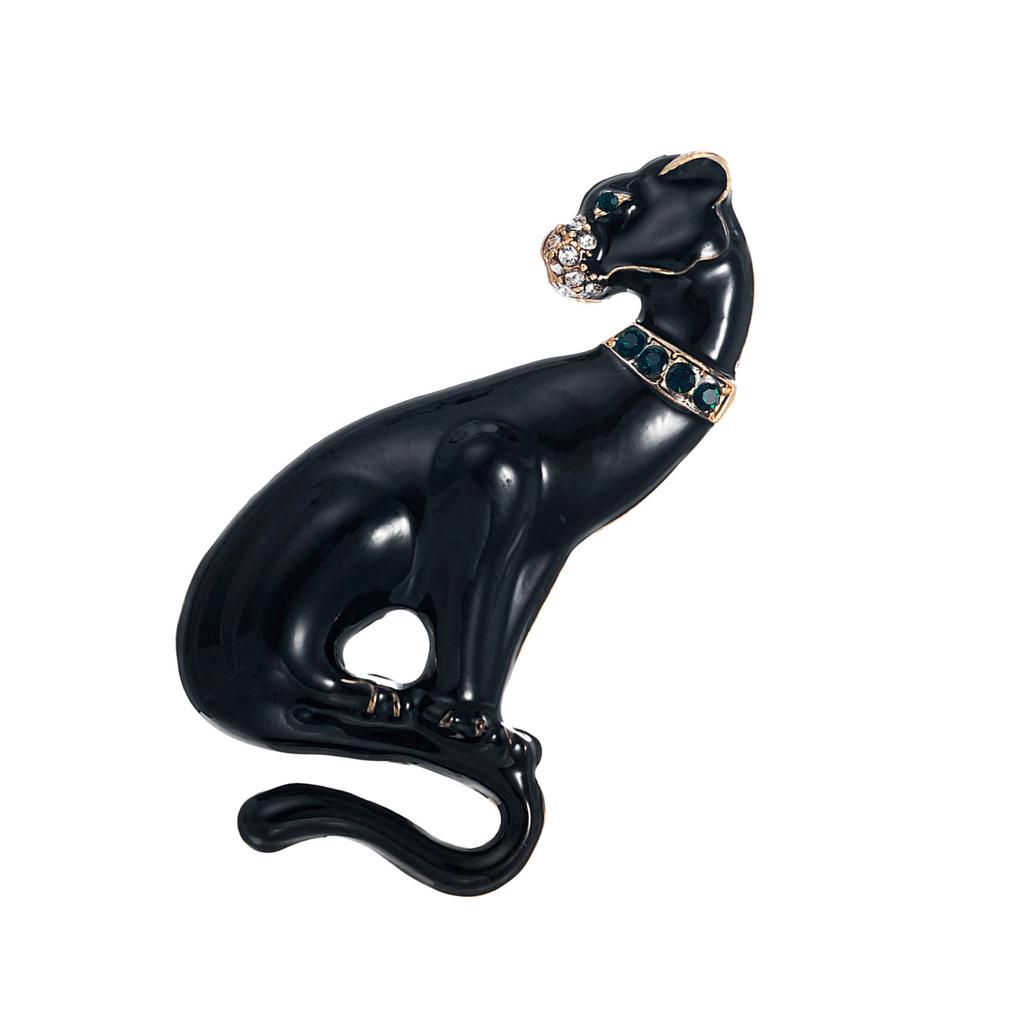 Sleek Panther Design Brooch Adjustable Zinc Alloy Pin Adjustable Clothing Pin For Shirts Coats And Dresses