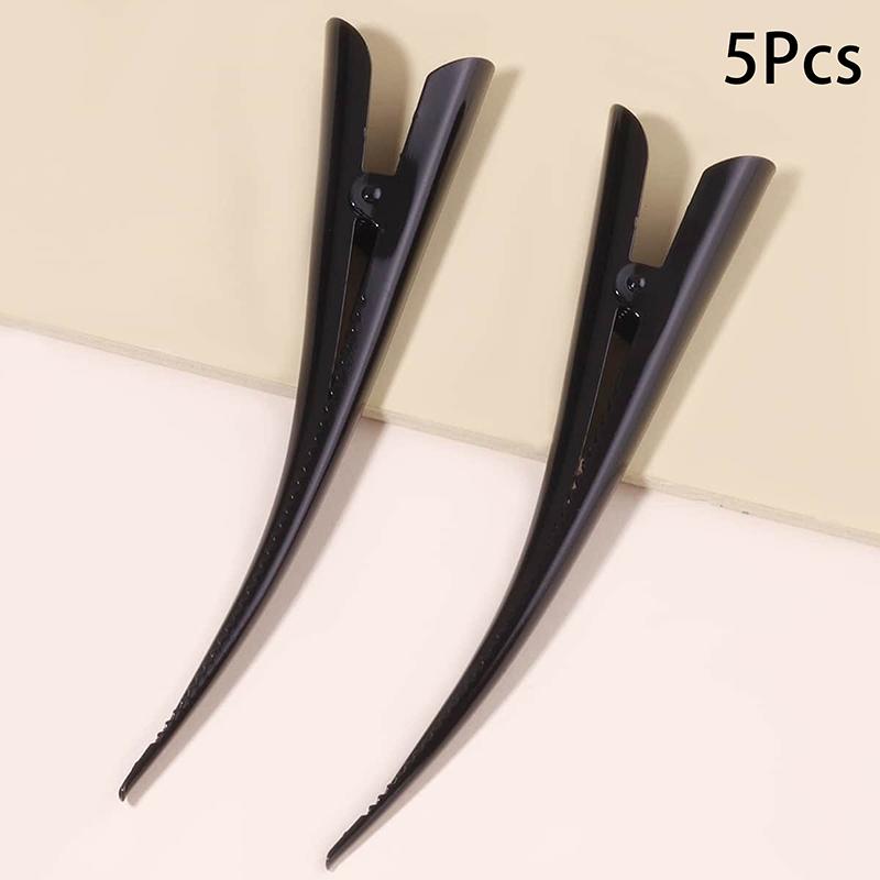 5/10Pcs Long Metal Hair Clips Horn Clip Hair Clamps Hair Accessories Duck Teeth Hairdressing Salon Tip Clip