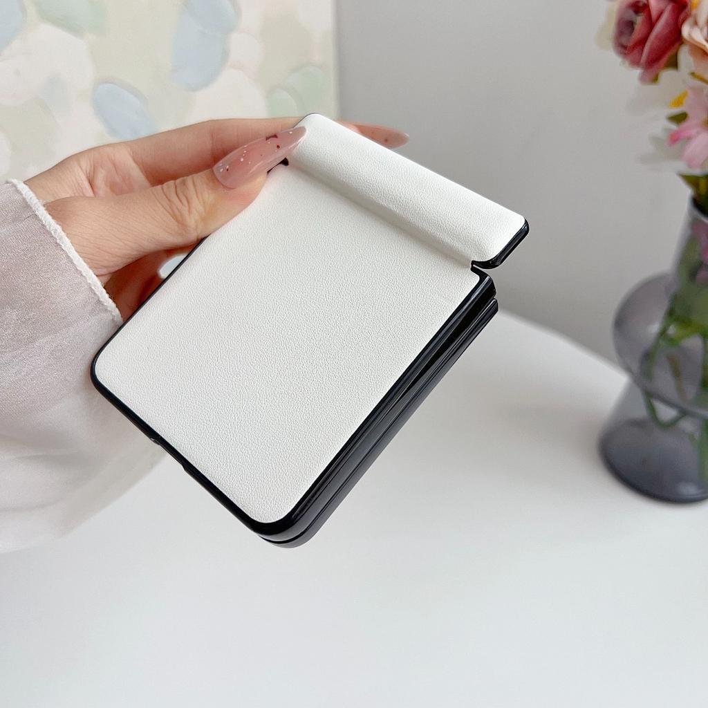 Leather Shockproof Phone Case for Samsung Galaxy Z Flip 7 6 5  Flip7FE Zflip7 ZFlip6 ZFlip5 5G Hinge Protection Cover