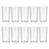 Set of 10 Plastic Tumblers Set Water Cups Stackable Designs Everyday Use Water Glasses PVC Texture for Daily Party Use