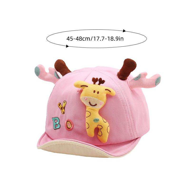 Cartoon Giraffe Baby Baseball Cap Cute Cotton Soft Brim Infant Sun Hat Summer Kids Boy Girl Duck Tongue Hats