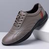 2026New Mens Casual Leather Walking Shoes Retro N-Slip Wear-Resistant Workwear Shoes Hollow Out Casual Soft Sole Leather Shoes