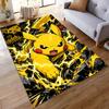 Electric Pikachu Graphic Design Non-slip Rug Suitable for Living Room and Bedroom Sofas