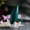 Dark Green 12-Hole Alto C Key Zelda Ocarina with Excellent Intonation and Tone
