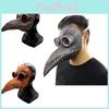 Unik pestläkarmunskydd med lång fågelnäbbsdesign för gotiska steampunk-halloweenfester