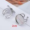 4 Stück Edelstahl Runder Ring Rohling Tablett Verstellbar Offener Fingerring Fassung 10-25mm Cabochon Basis Fassung für DIY Schmuckherstellung