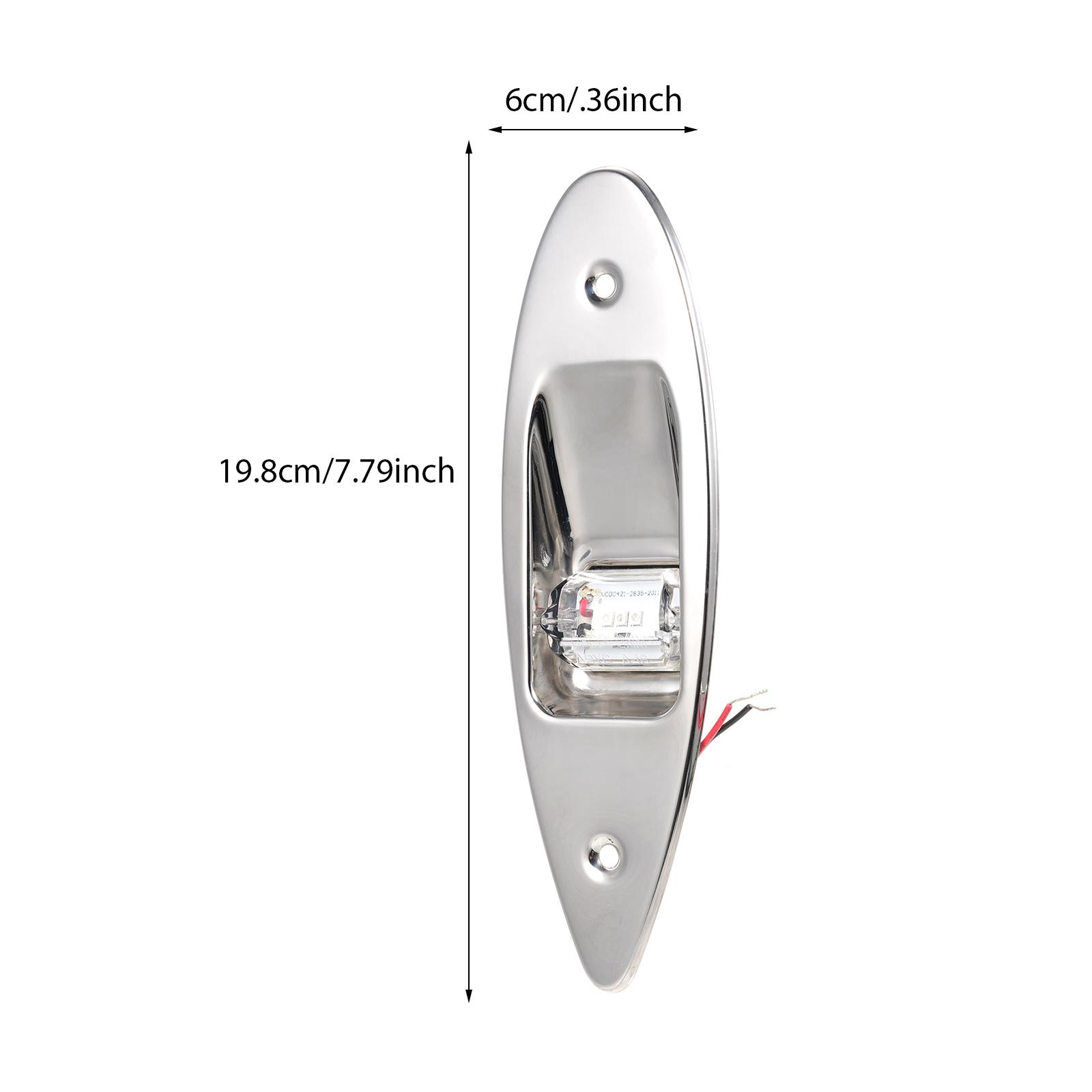 2pcs 12V LED Navigation Lights Premium Stainless Steel Construction, Energy Saving and High Brightness, Suitable for Marine Navigation Lights, Improvi