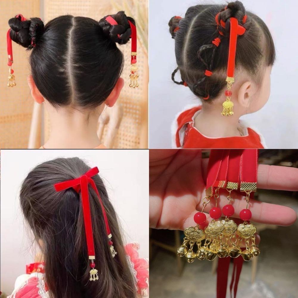 Hanfu Headdress Braided Hair Rope Tassel Girl DIY Ponytail Rope Strands New Year Hair Decoration