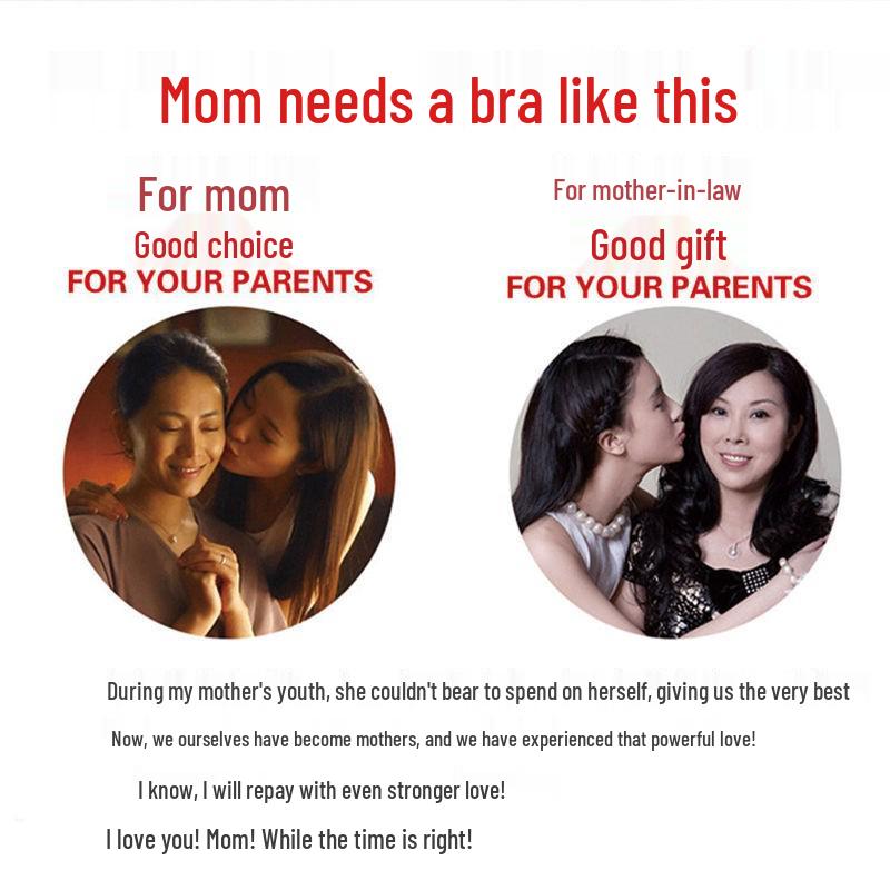 Front Buckle Cotton Bra: Wireless, Plus Size, Vest Style for Middle-Aged & Elderly Women