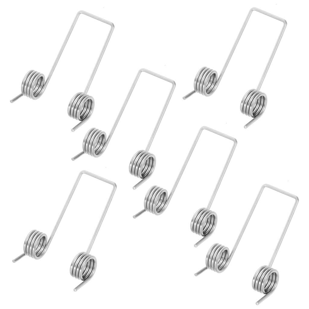 6pcs Stainless Steel Torsional Spring For Garbage Can Lid Repair Universal Replacement Outdoor Kitchen Trash Bin Maintenance