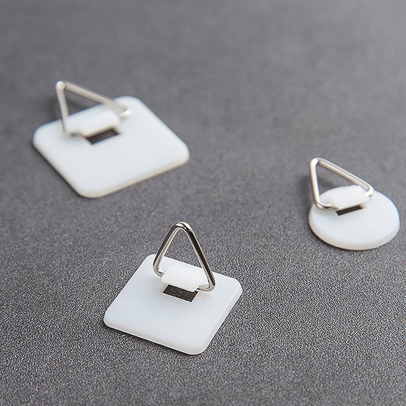 5Pcs Invisible Adhesive Plate Hanger Vertical Plate Holders Portable Wall Dish Hanging Hooks For Home Art Decor Accessories