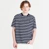 Custom Us Men'S Striped Short Sleeve T-Shirt With Modified Neckline Cxs25Mkrt702 Nav