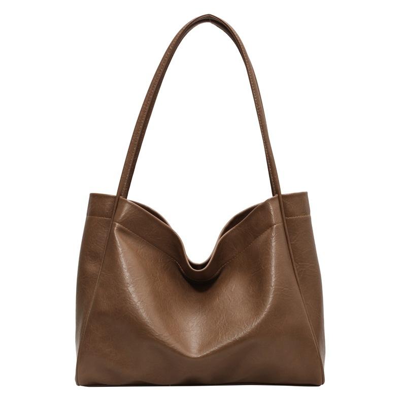 Retro large-capacity bag, new fashion women's bag, casual shoulder bag, college student tote bag.