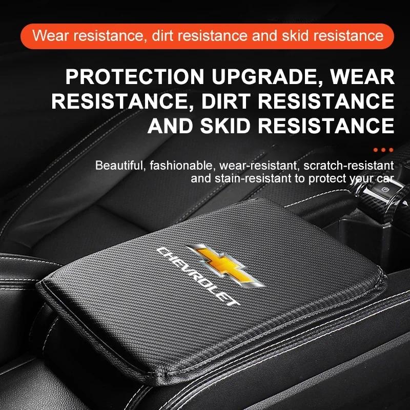 Leather Car Armrest Box Center Console Arm Rest Protector Cover For Chevrolet Captiva Colorado Cruze Spark Malibu Car Accessorie