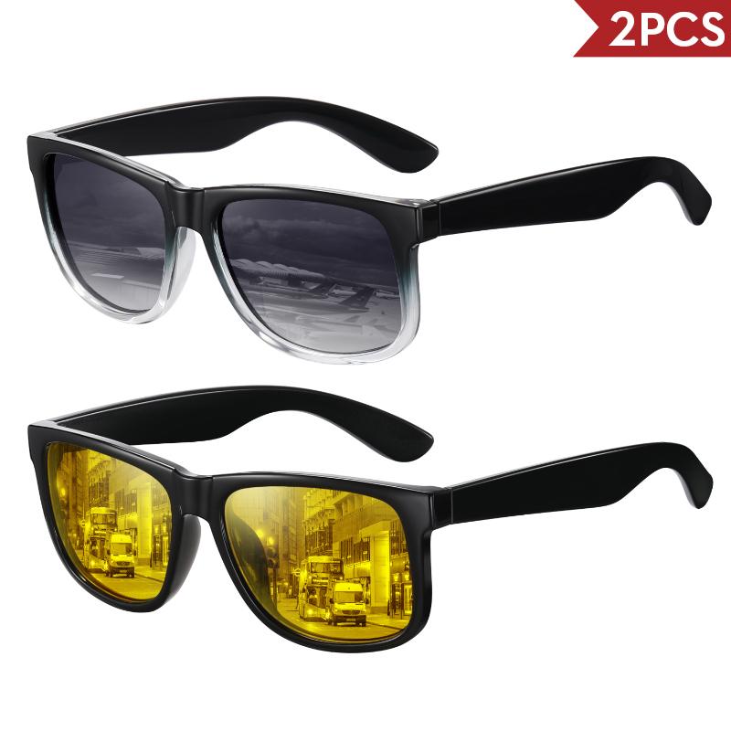 2/3 bucăți ochelari de soare polarizați unisex, colorați și casual, potriviți pentru condus, stat la coadă, vacanță, recuzită pentru filmare, UV400