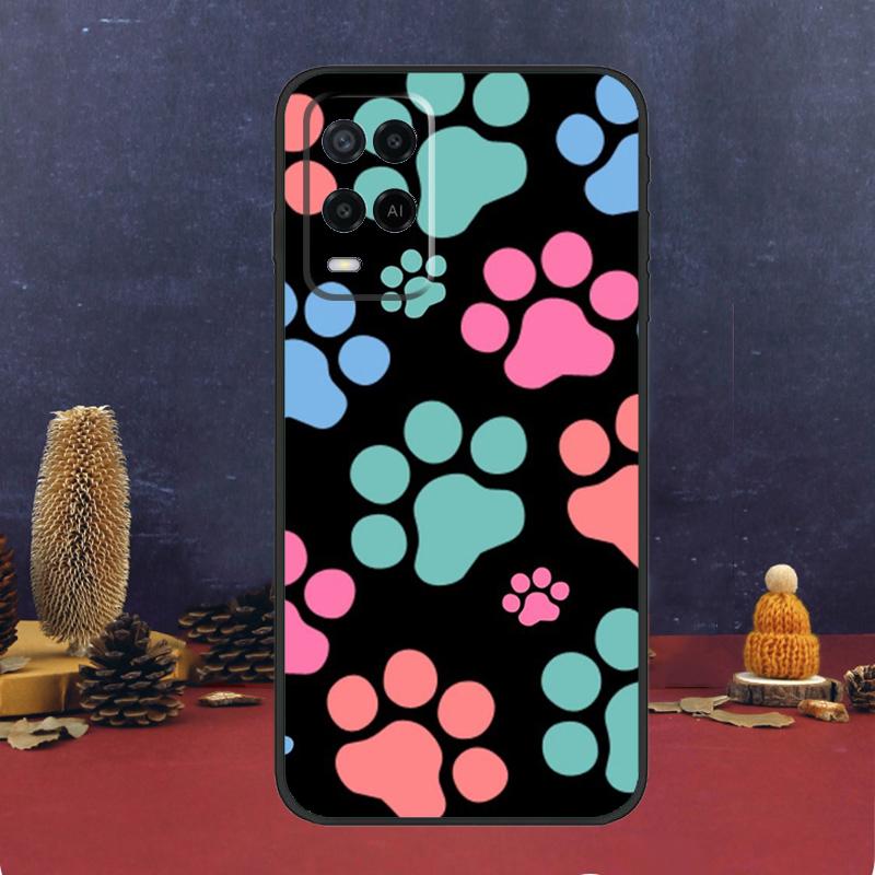 Cat Dog Paws Case For Oppo A5 Pro A6 A15 A18 A38 A58 A78 A98 A54 A74 A94 A17 A57 A80 A60 A40 A16 A76 A96
