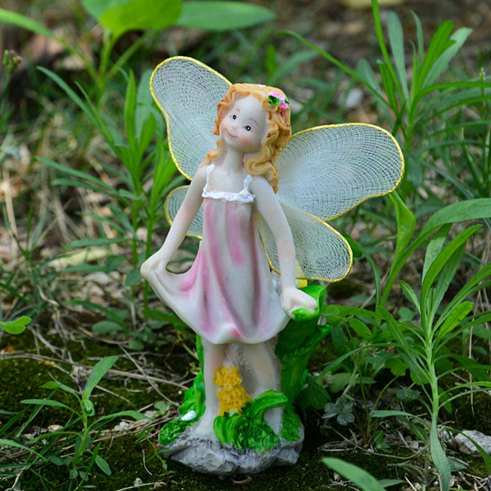 4 Buc/Set Statuie Zână Sculptură Elf Artă Meșteșug Decorațiune Ornament Grădină Curte Exterioară
