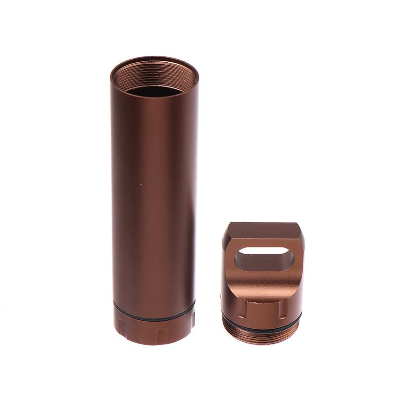 Portable Aluminum Alloy Waterproof Capsule Seal Bottle Outdoor Survival Pill Box Mini Tea Cans Container Sealed Tank Canister