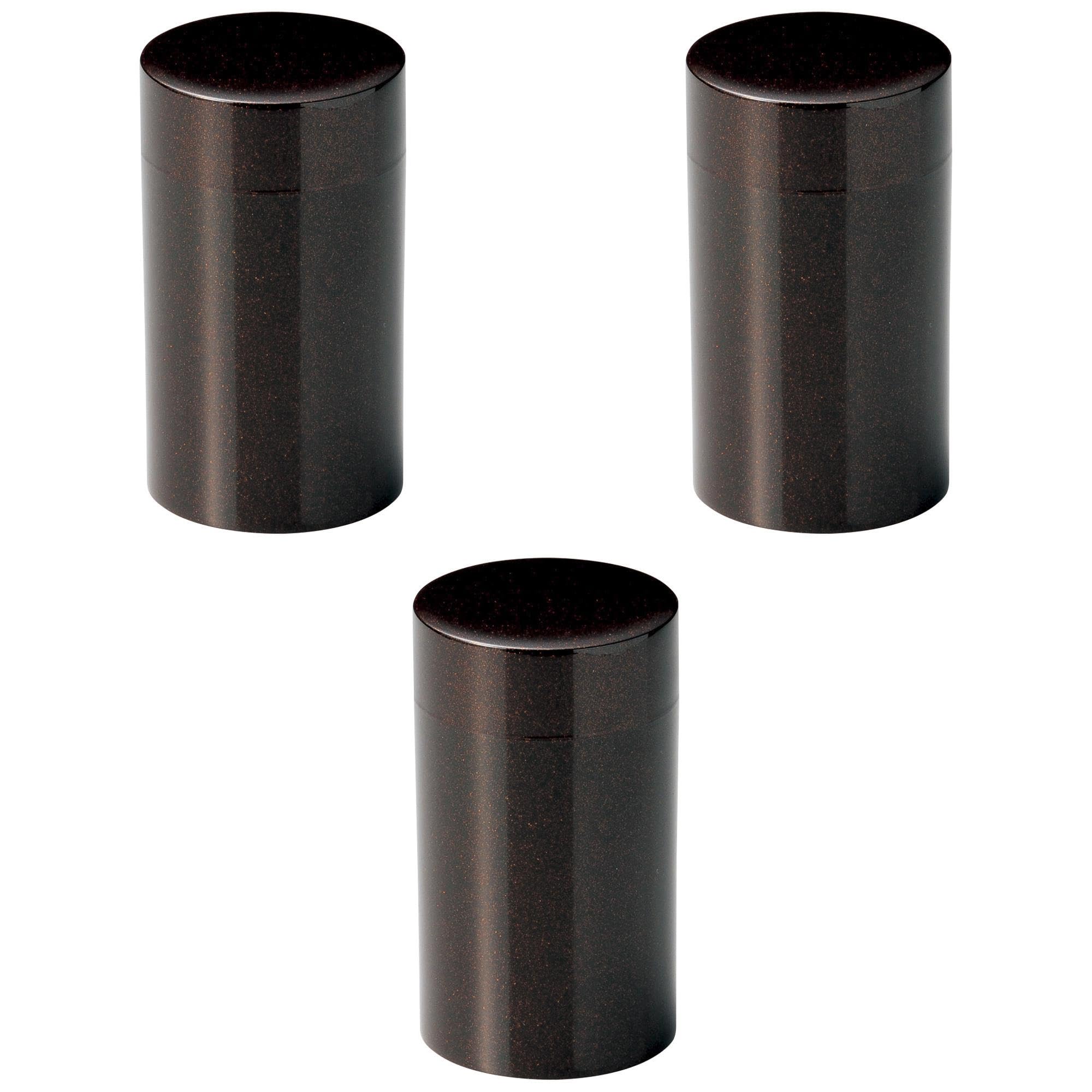 

Set of 3 [A] Miyabi Tea Caddy (Large) Pear-Finish [8.8mm Diameter x 15.2cm] Tea Utensils, ABS Resin, Setomonohonpo