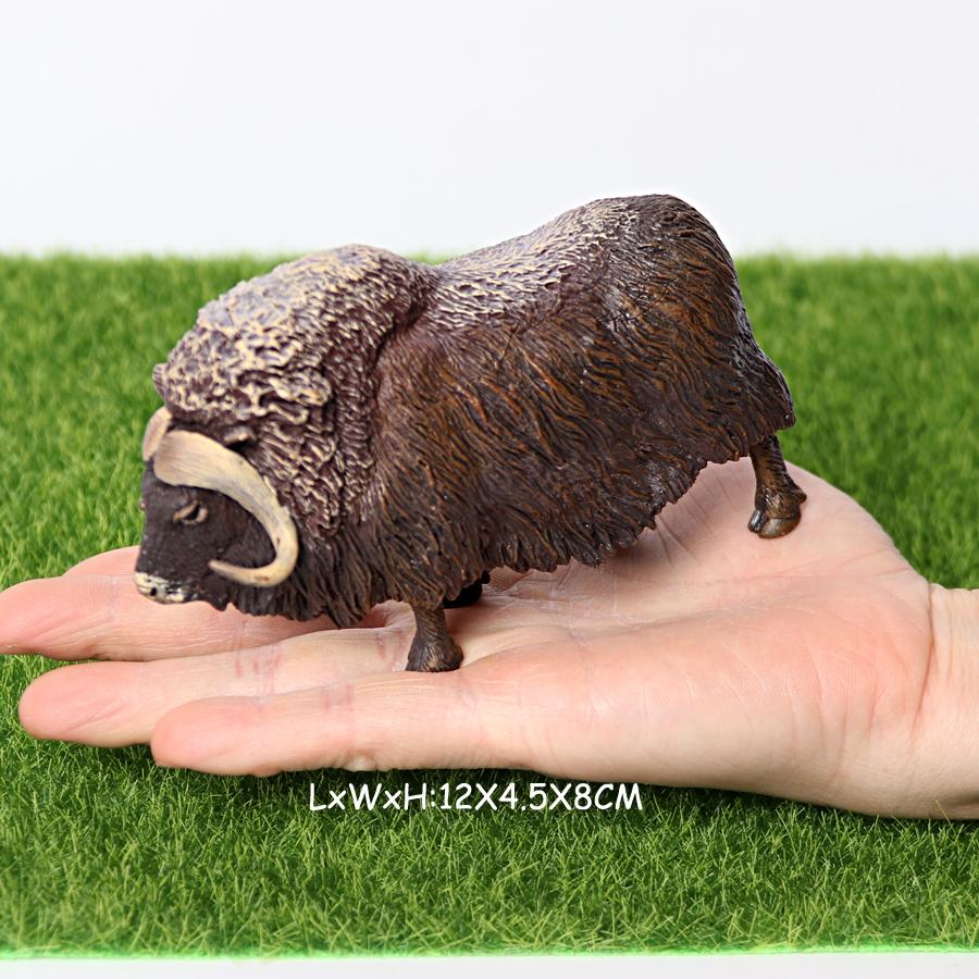 Simulering Gård Verden melkeku Storfe Okse Kalv yak Moskusokse Pedagogisk dyremodell figur leketøy hjemmedekor Gave Til Barn