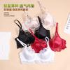 French sexy underwear spring thin women's gathering women's bra lace bra anti-sagging breathable large breasts