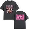 Hip Hop Tops Sänger Lewis Capaldi Welttournee Print T-Shirt Gothic Stil Locker Lässig Streetwear Top Übergroßes T-Shirt Unisex