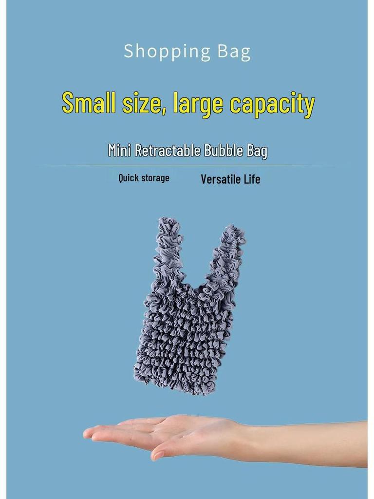 Retractable Magic XL Eco Tote: Large Capacity, Portable & Stylish Pleated Shopping Bag