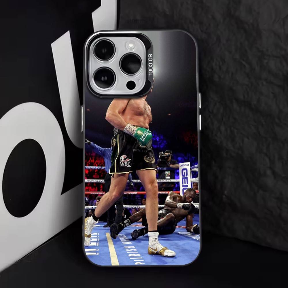 Tyson Fury Phone Case For iPhone 17,16,15,14,13,12,11 Plus,Pro Max,XS,Colored Silver Plated Inside Cover