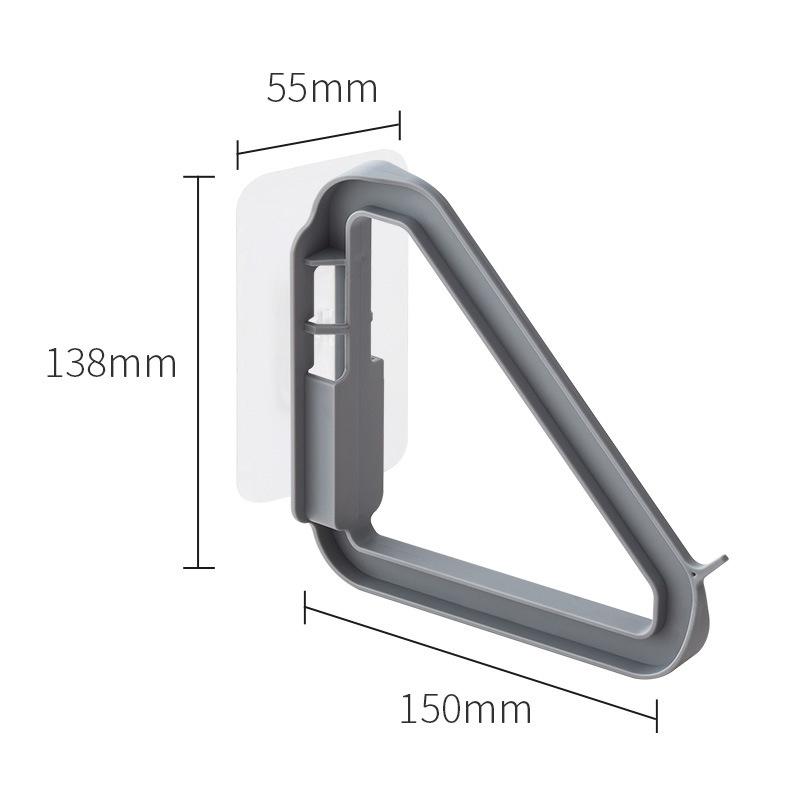 

Треугольное устройство для хранения вешалок для одежды, не требующее пробивки, бытовая сушилка для одежды, балконная стойка, настольная стойка для хранения, экономящая место серый