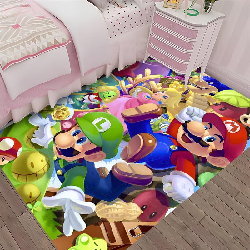 Mario Printed Carpet, Rug for Office Chair Living Room Bedroom Kitchen Room Decor Gifts.