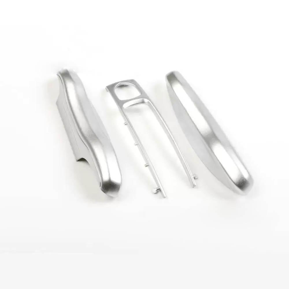 Autoschlüsselhülle Rhodium Silber Fernbedienung Schutzhülle für Porsche Panamera Macan Cayenne 911 718 Taycan Boxster Cayman