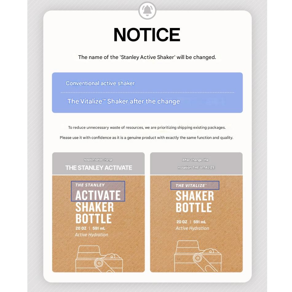 STANLEY The Active Shaker Tumbler 591ml + Container 103ml Set, Korean